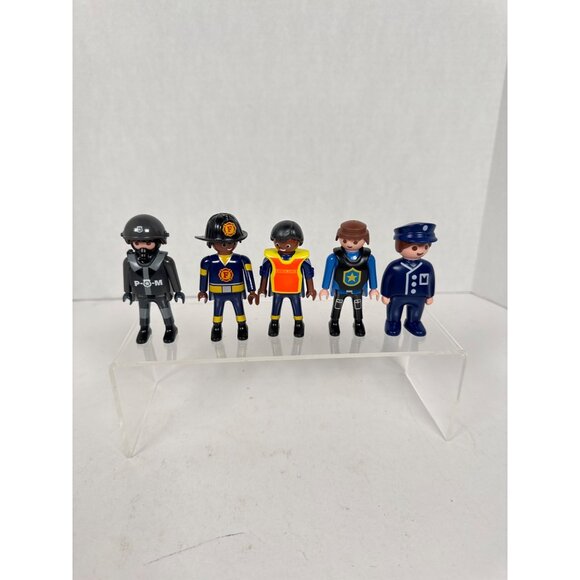 Playmobil Rescue Emergency Crew Lot of 5 Figures Police Fire EMT SWAT Mailman - Picture 2 of 10